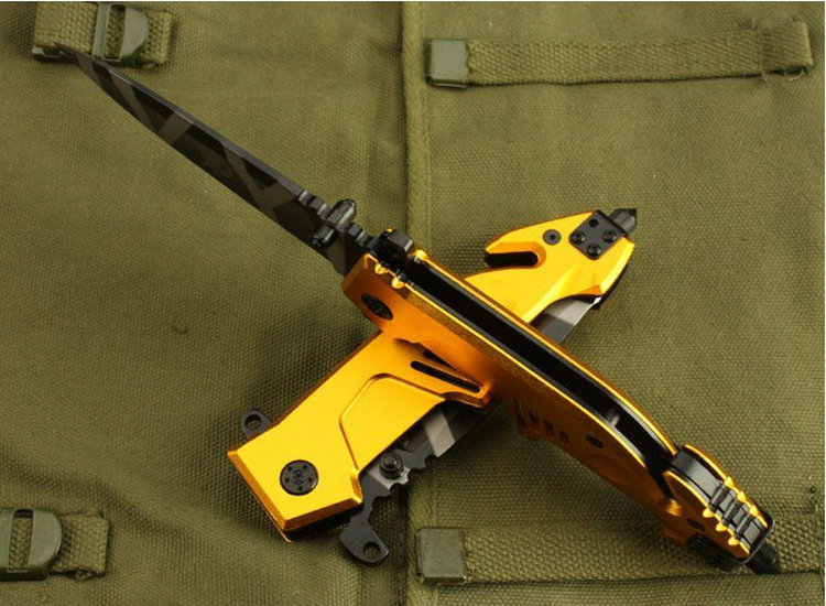 OEM EXTREMA RATIO MF3 GOLDEN FOLDING BLADE KNIFE  CAMPING KNIFE UDTEK00153